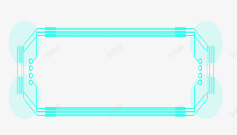 科技酷炫竞技边框png免抠素材_新图网 https://ixintu.com 科技 酷炫 竞技 边框