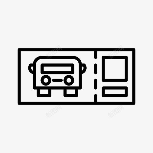 登机公共汽车通行证svg_新图网 https://ixintu.com 登机 公共汽车 通行证 机票 旅行 运输