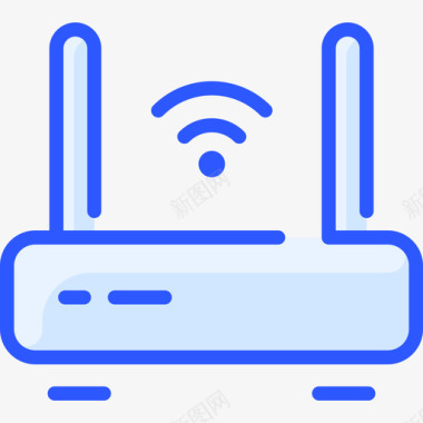 路由器互联网技术28蓝色图标