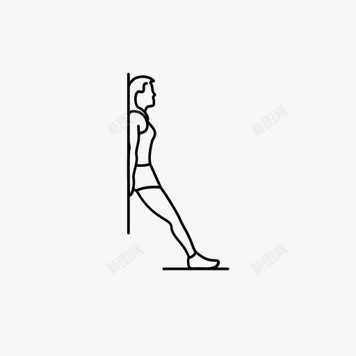 健身墙女人碰壁站立弯曲svg_新图网 https://ixintu.com 健身 女人 锻炼 碰壁 站立 弯曲 训练 女性 结构