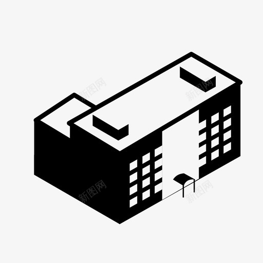 建筑模型等轴测svg_新图网 https://ixintu.com 城市 建筑模型 三维 轴测 房屋 图标 元素 建筑