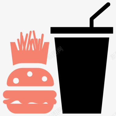 快餐餐食垃圾食品图标