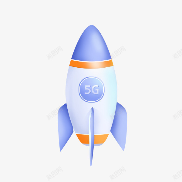 轻拟物icon图标火箭5G科技png_新图网 https://ixintu.com 轻拟 图标 火箭 科技