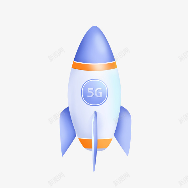 轻拟物icon图标火箭5G科技png_新图网 https://ixintu.com 轻拟 图标 火箭 科技