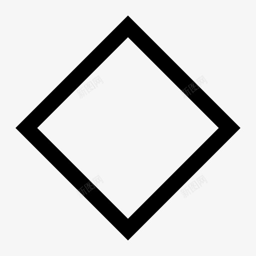 菱形框svg_新图网 https://ixintu.com 菱形 斜角 正方形 线性