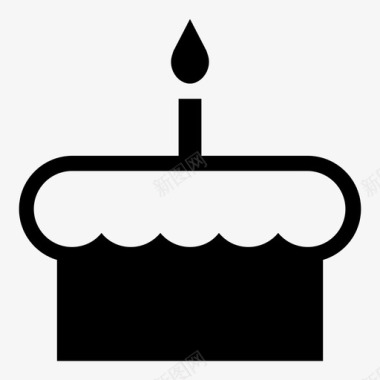 生日蛋糕派对糕点图标