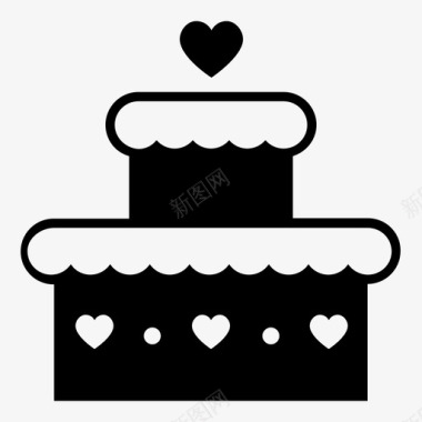 婚礼蛋糕糖霜糕点图标