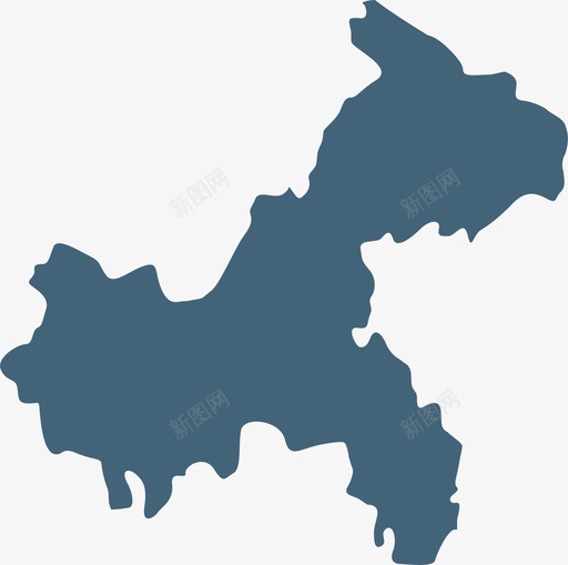 重庆市svg_新图网 https://ixintu.com 重庆市 地图 填充 单色