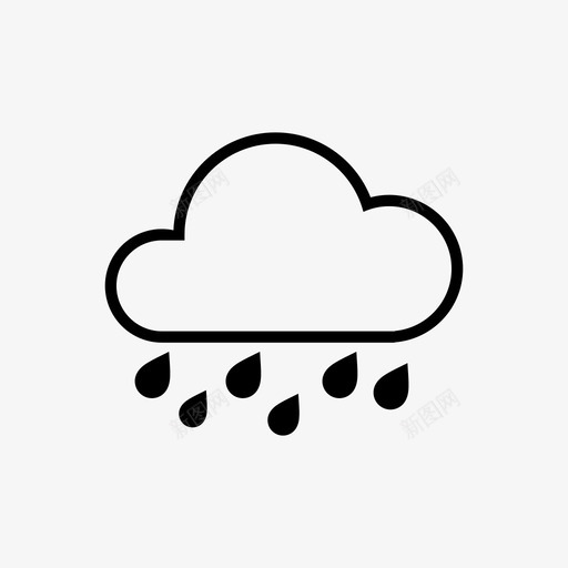 雨天气要素天气状况svg_新图网 https://ixintu.com 天气 要素 天气状况 雨天 季节 预报 毛毛雨