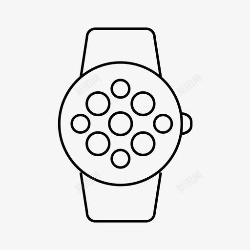 智能手表可穿戴技术用户界面svg_新图网 https://ixintu.com 智能 手表 技术 可穿 穿戴 用户界面 时间 电子设备 迷你 套件