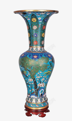 中式文物花瓶木小白素材