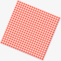 红色格子餐布素材