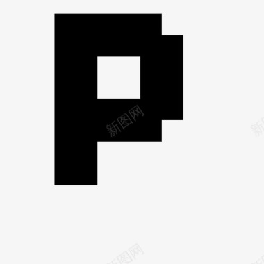 p像素字母表6x高图标