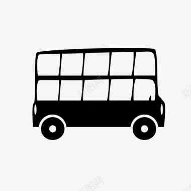 双层巴士汽车车辆图标