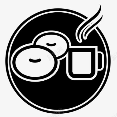 百吉饼和咖啡图标