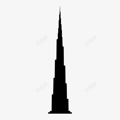 哈利法塔世界奇观高楼svg_新图网 https://ixintu.com 哈利 法塔 世界 地点 奇观 高楼 结构 摩天大楼 地标地 最高 高的