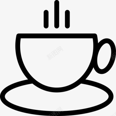 热茶茶杯茶碟图标