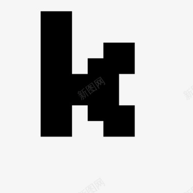 k像素字母表6x高图标