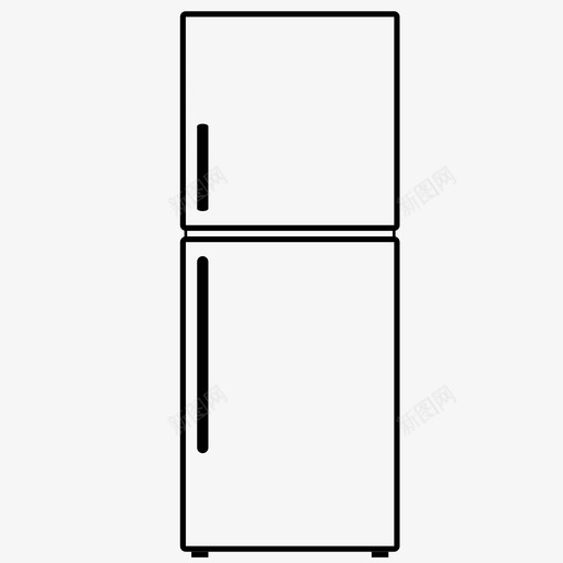 冰箱电器食品svg_新图网 https://ixintu.com 冰箱 冷冻 电器 食品 厨房 储藏室 房子