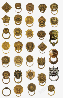 古典铜牌古典铜牌铜环中国门把手狮子头高清图片