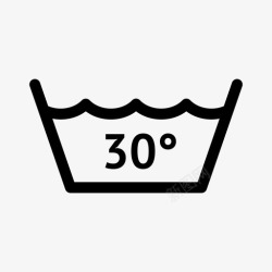 摄氏度符号在30摄氏度或以下洗涤帮助指导高清图片