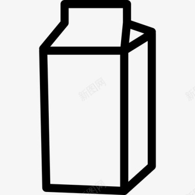 牛奶盒饮料奶瓶图标
