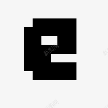 e像素字母表7x高图标
