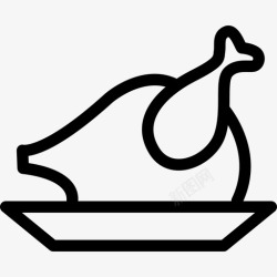 烤火图标烤火鸡鸡肉烤鸡高清图片
