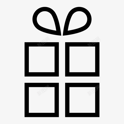 生日盒子礼物svg_新图网 https://ixintu.com 礼物 生日 盒子 丝带 惊喜 社交 应用 图标