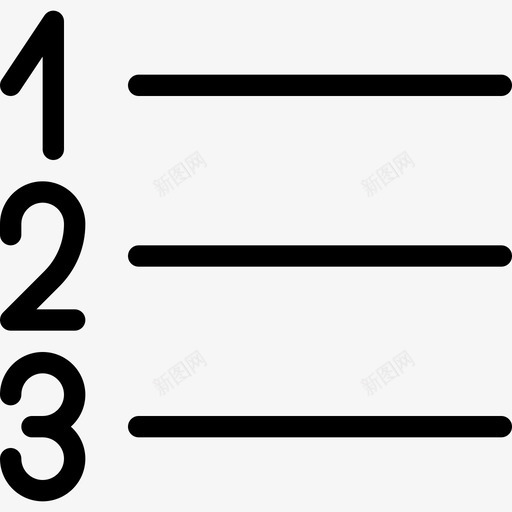 编号列表文本编辑器实心图标svg_新图网 https://ixintu.com 编号 列表 文本 编辑器 实心 图标