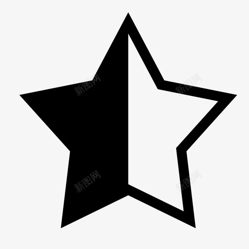 评分星星半颗svgsvg_新图网 https://ixintu.com 5星评分 半颗 星星 评分