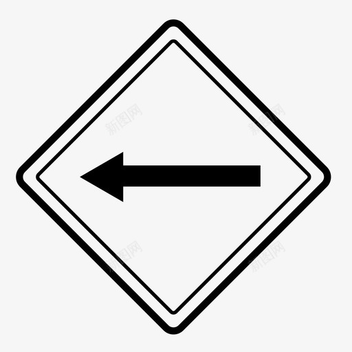 单向道路标志规则svg_新图网 https://ixintu.com 标志 单向 道路 规则 标牌 街道 交通 交通标志 警告 黄色