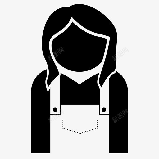 农夫女人水管工svg_新图网 https://ixintu.com 农夫 女人 水管 管工 油漆工 工作服 长发 套头 女孩 园丁 渔夫