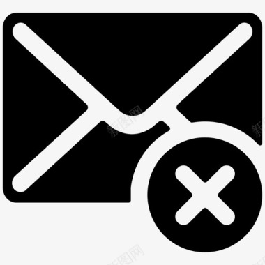 删除邮件航空邮件交叉签名图标