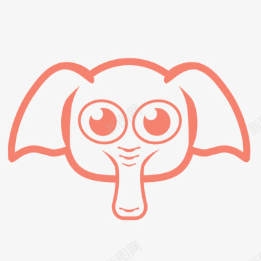 大象动物有趣的动物图标