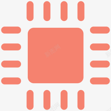 微芯片cpu中央处理器图标