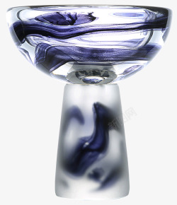 创意水墨花瓶玻璃透明摆件素材