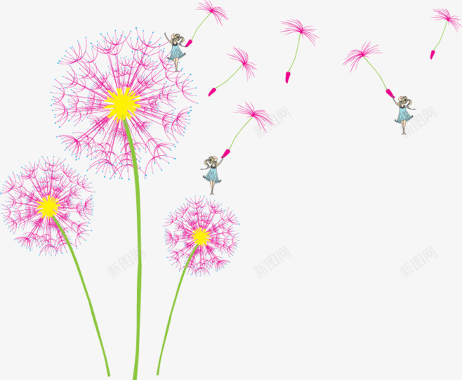 飞舞蒲公英png免抠素材_新图网 https://ixintu.com 飞舞 蒲公英