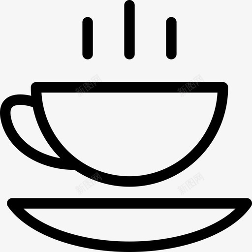 热茶咖啡杯子和茶碟svg_新图网 https://ixintu.com 热茶 咖啡 咖啡杯 杯子 茶碟