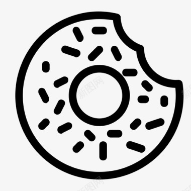 甜甜圈烹饪材料图标
