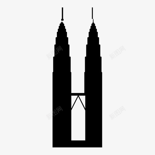 马石油塔世界奇观高楼svg_新图网 https://ixintu.com 马石油 石油 世界 地点 地标地 高的 最高 结构 马来西亚 摩天大楼 高楼