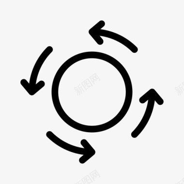 循环龙卷风圆形图标