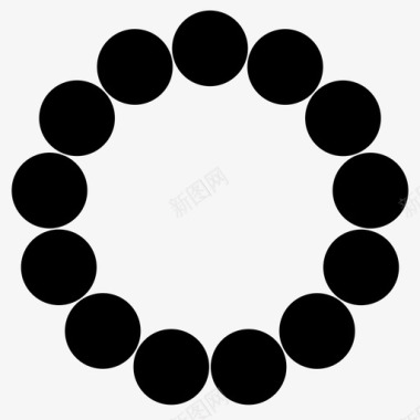 环绕中心13的圆圈环绕圆圈的圆圈图标