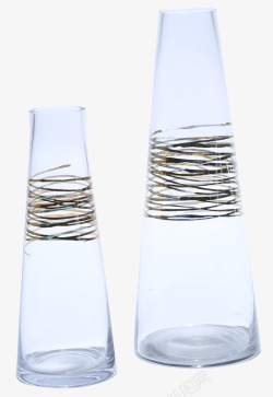 现代简约直筒玻璃花瓶现代简约描金透明玻璃花瓶高清图片