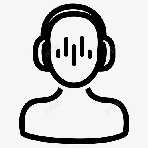耳机音频听svg_新图网 https://ixintu.com 听听 耳机 音频 音乐 安静 声音