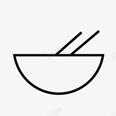 碗和筷子服务米饭图标