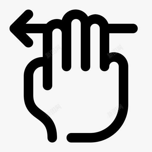 向左滑动手指下一个svg_新图网 https://ixintu.com 向左 滑动 手指 下一个 三个 手势