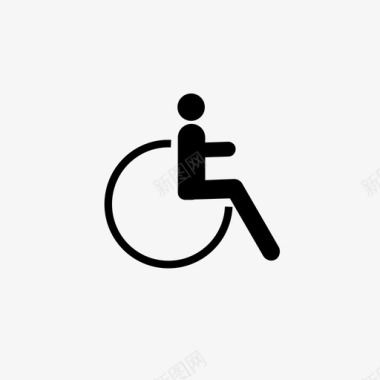特殊需要人轮椅图标