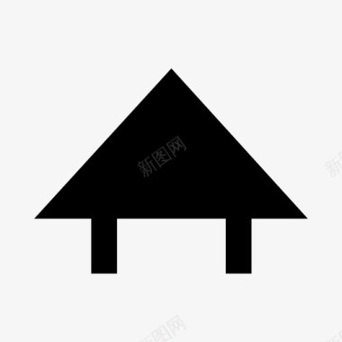 露台棕榈屋顶结构图标