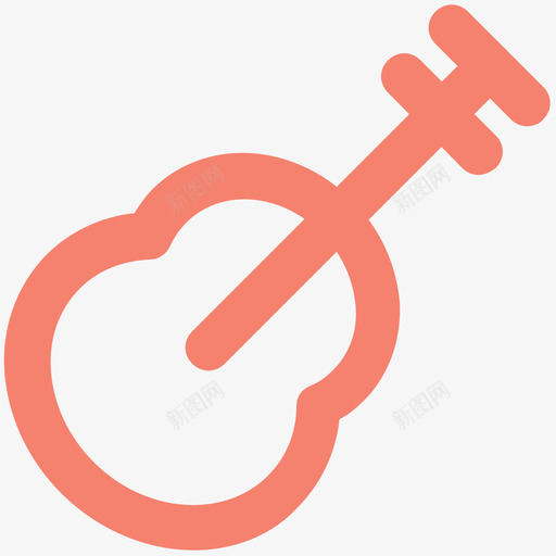 吉他音乐加粗线条图标svg_新图网 https://ixintu.com 吉他 音乐 加粗 粗线条 图标